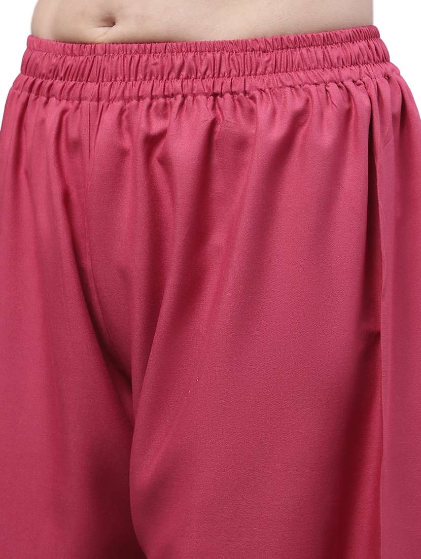 women solid relaxed fit palazzo - 21535606 - Standard Image - 5