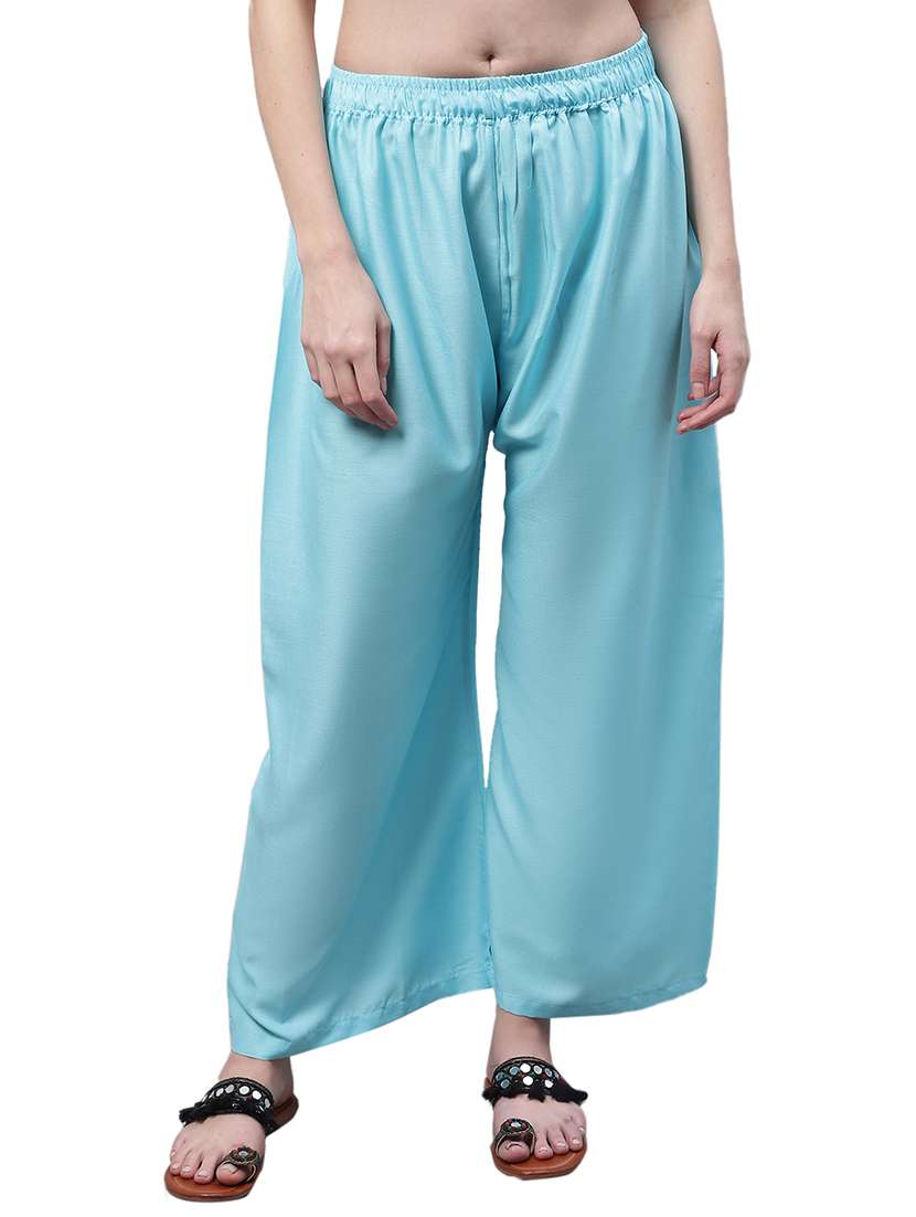 women solid relaxed fit palazzo - 21535607 - Zoom Image - 0