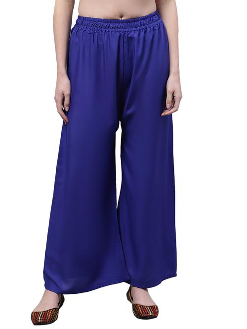 women solid relaxed fit palazzo - 21535613 - Standard Image - 0