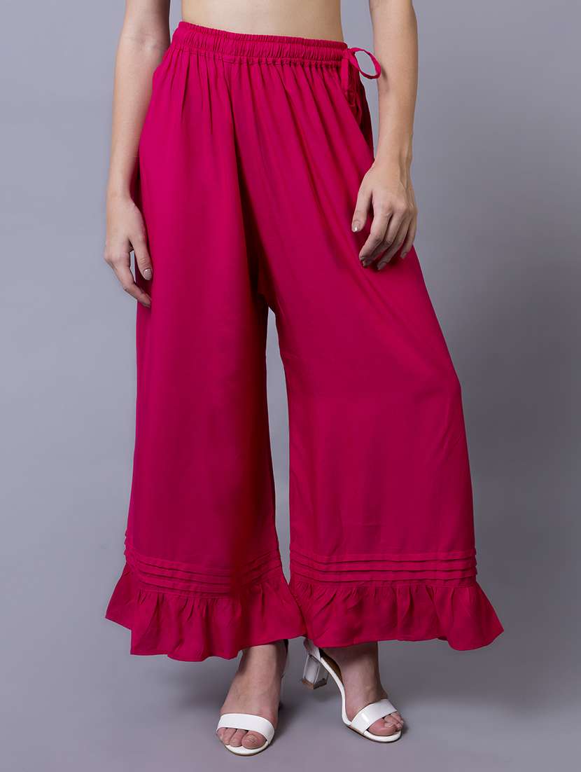 women solid flared palazzo - 21535644 - Zoom Image - 0