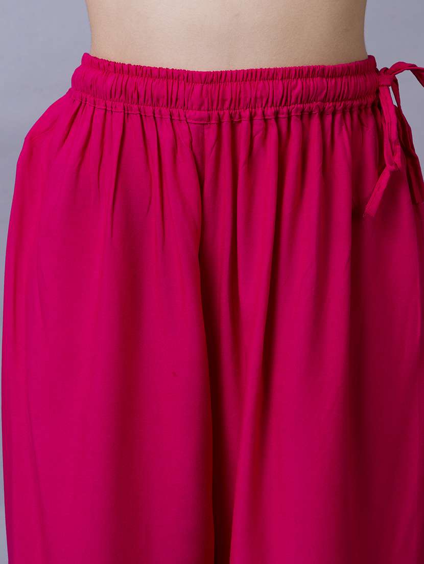 women solid flared palazzo - 21535644 - Standard Image - 5