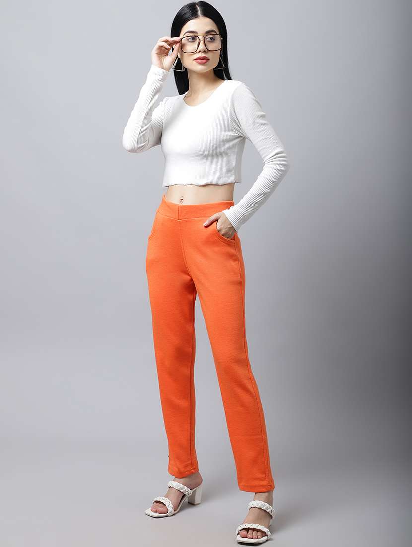 orange wool trousers - 21535665 - Standard Image - 3