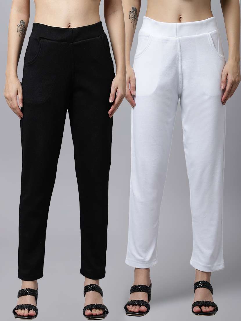 multi colored wool trousers