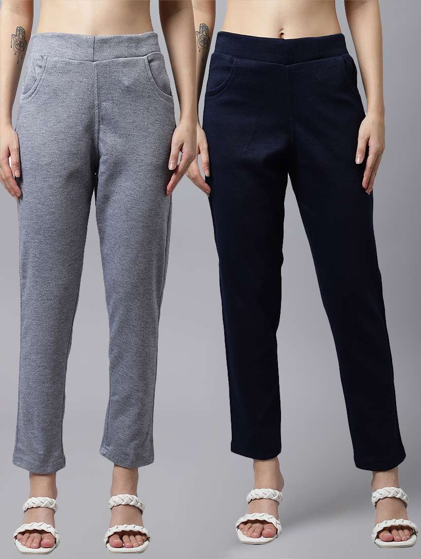 multi colored wool trousers