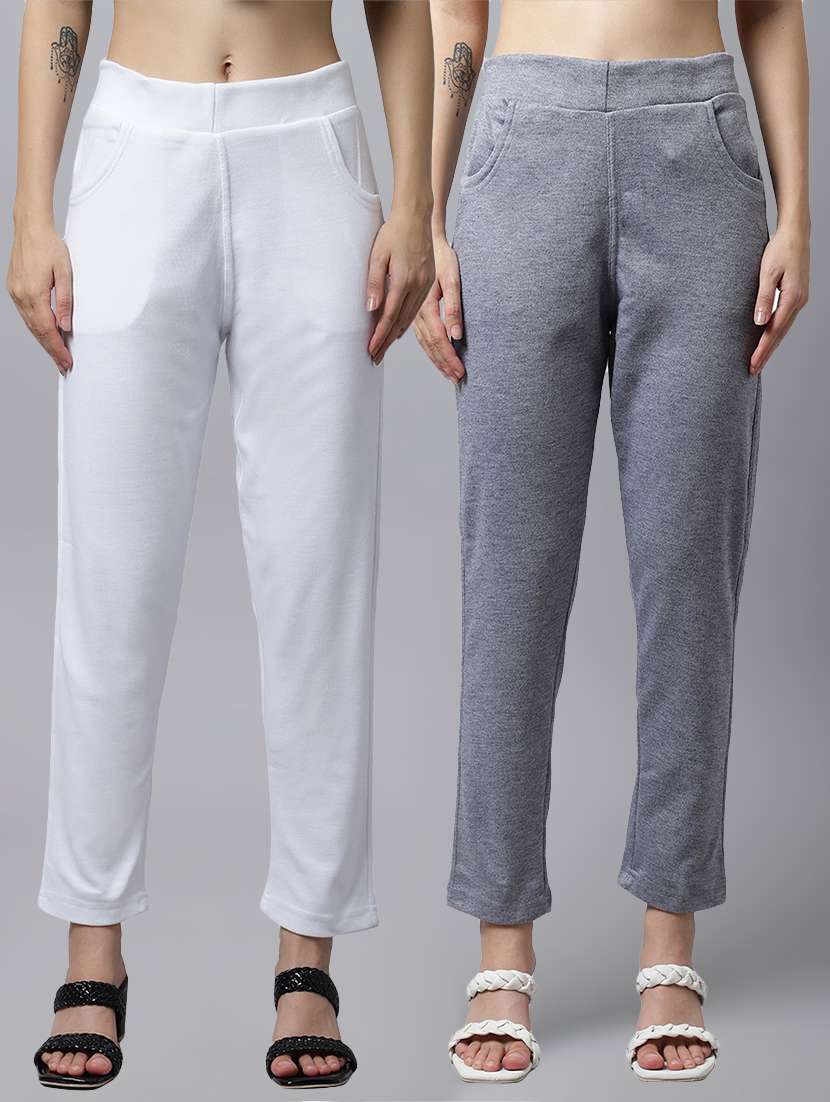 pack of 2 solid tailored pant - 21535695 -  Zoom Image - 0