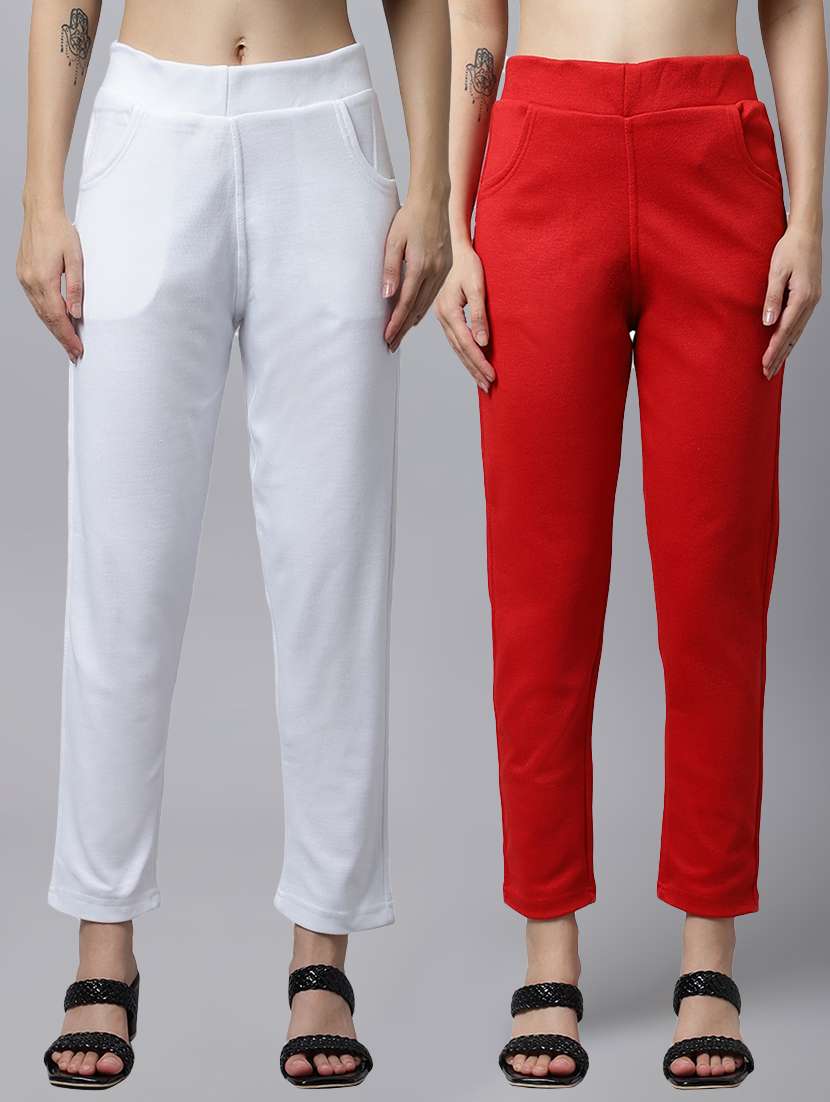 pack of 2 solid tailored pant - 21535697 -  Zoom Image - 0