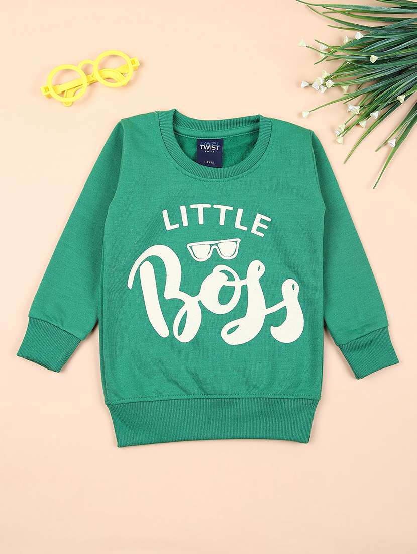 boys front print long sleeve sweatshirt