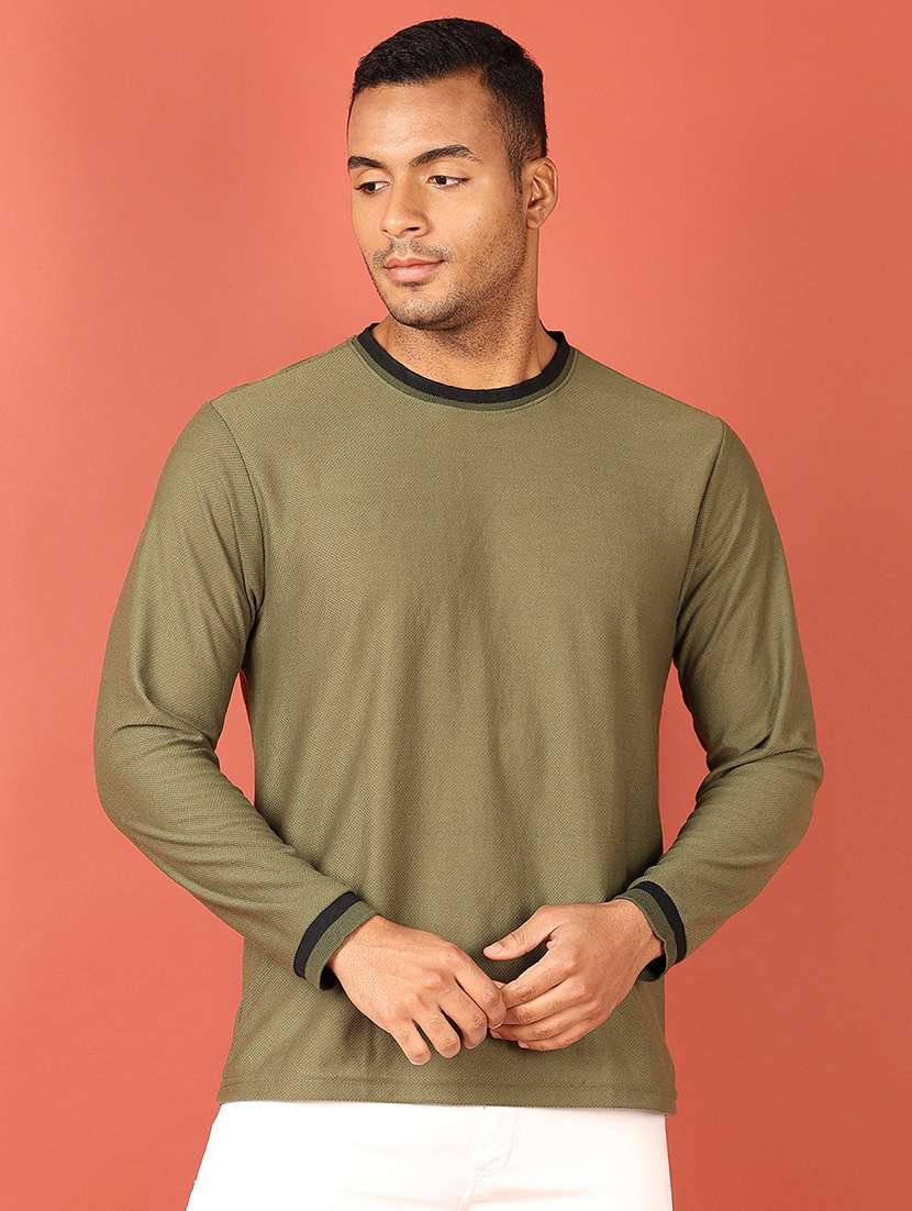 men round neck plain t-shirt