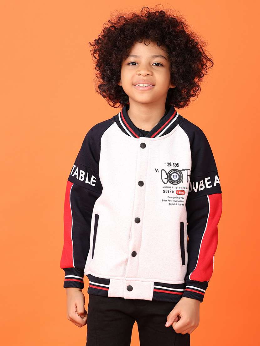 boys color block long sleeve bomber jacket - 21535739 -  Zoom Image - 0