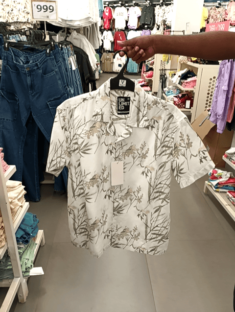 green slub casual shirt - 21535748 - Zoom Image - 0