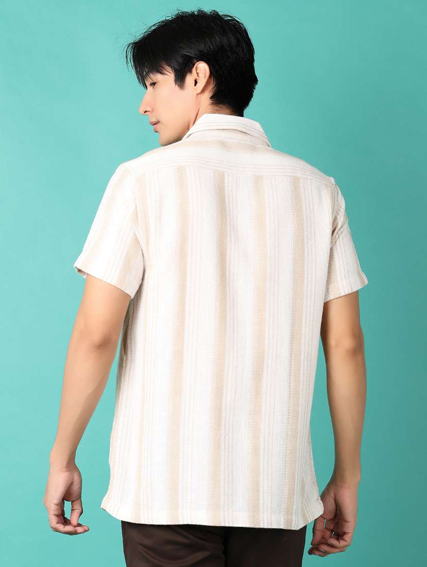 men striped short sleeve casual shirt - 21535749 -  Standard Image - 3