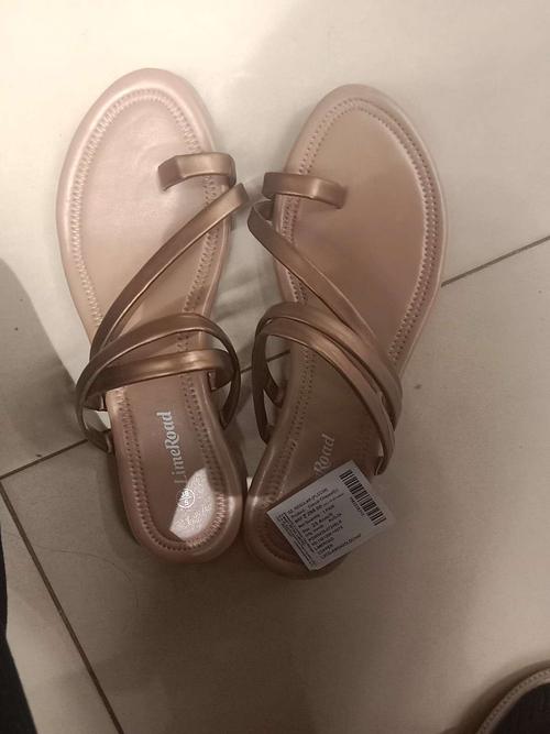 copper pu (polyurethane) flip flops - 21535754 - Standard Image - 0