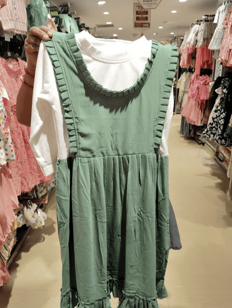 olive poly rib frock - 21535769 -  Standard Image - 0