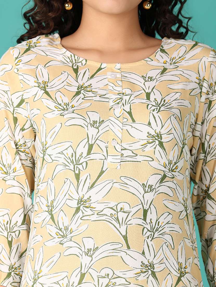 women three quarter sleeve straight kurta - 21535873 -  Standard Image - 5