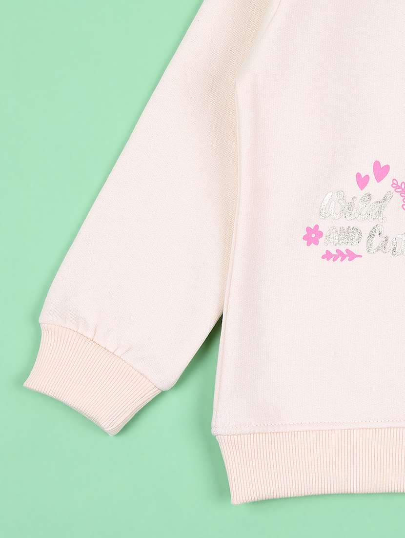 girls long sleeve front print sweatshirt - 21536293 -  Standard Image - 3