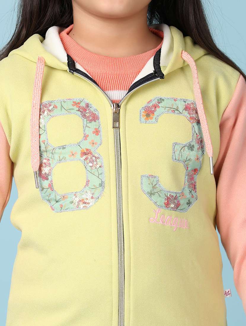 girls hooded neck sleeveless sweatshirts - 21536294 -  Standard Image - 5