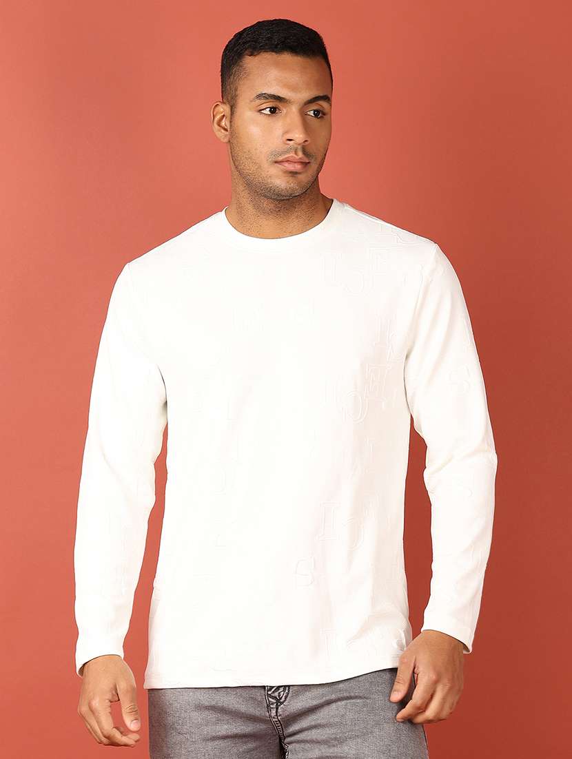 men solid long sleeve t-shirt