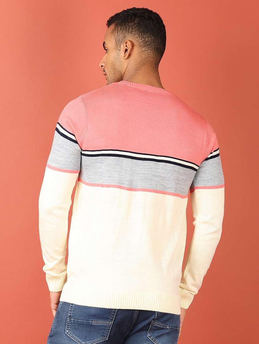 men long sleeves color block pullover - 21536315 -  Standard Image - 3