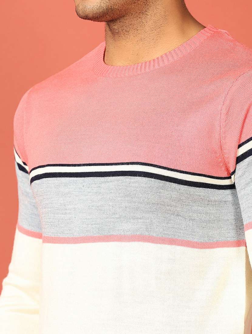 men long sleeves color block pullover - 21536315 -  Standard Image - 5