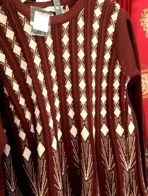 maroon daffodil woolen kurti - 21536318 - Standard Image - 0