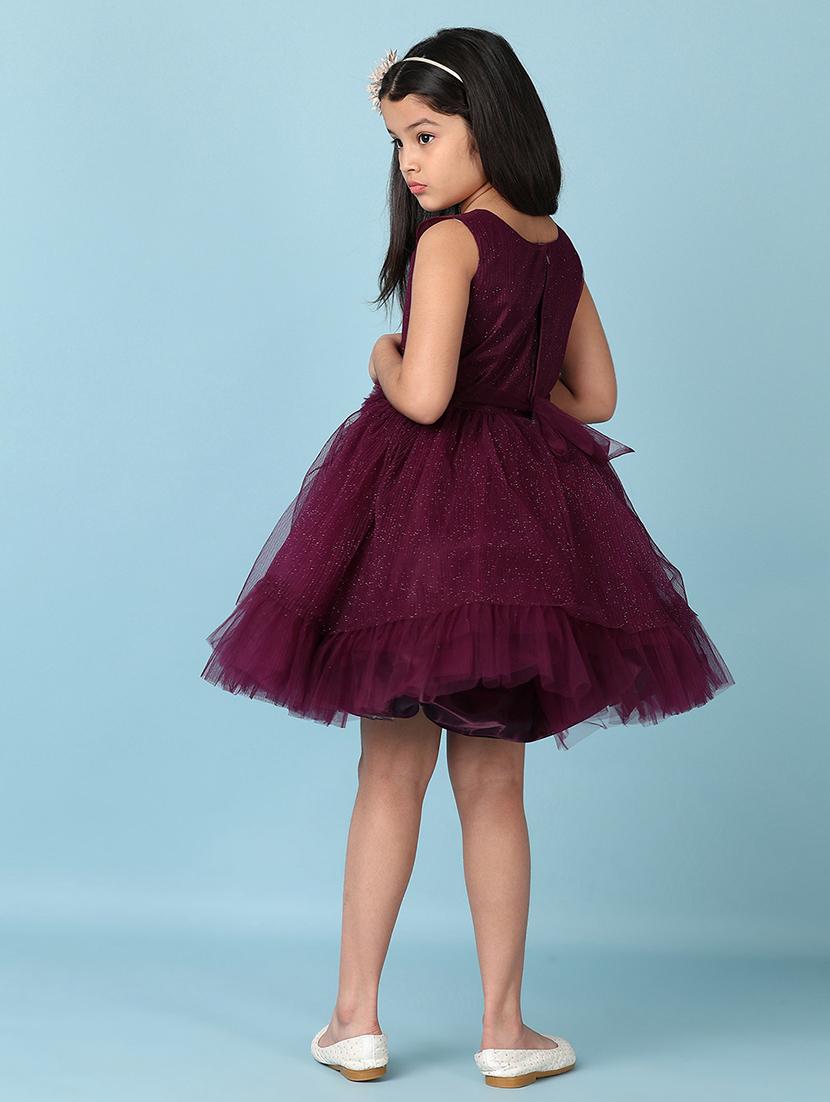 girls embellished net sleeveless frock - 21536342 - Standard Image - 3