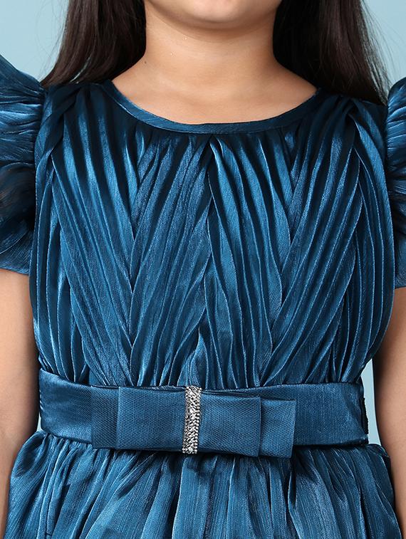 girls solid round neck frock - 21536343 - Standard Image - 5