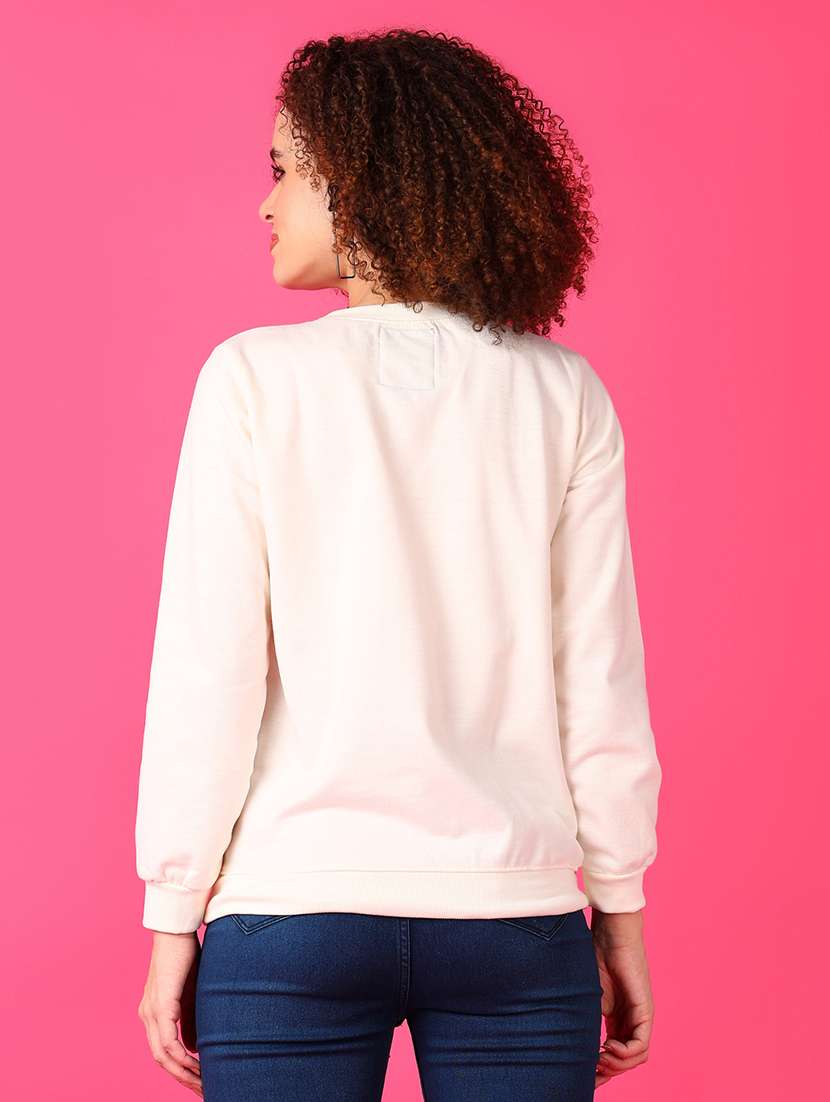 women front print long sleeve sweatshirt - 21536347 -  Standard Image - 3