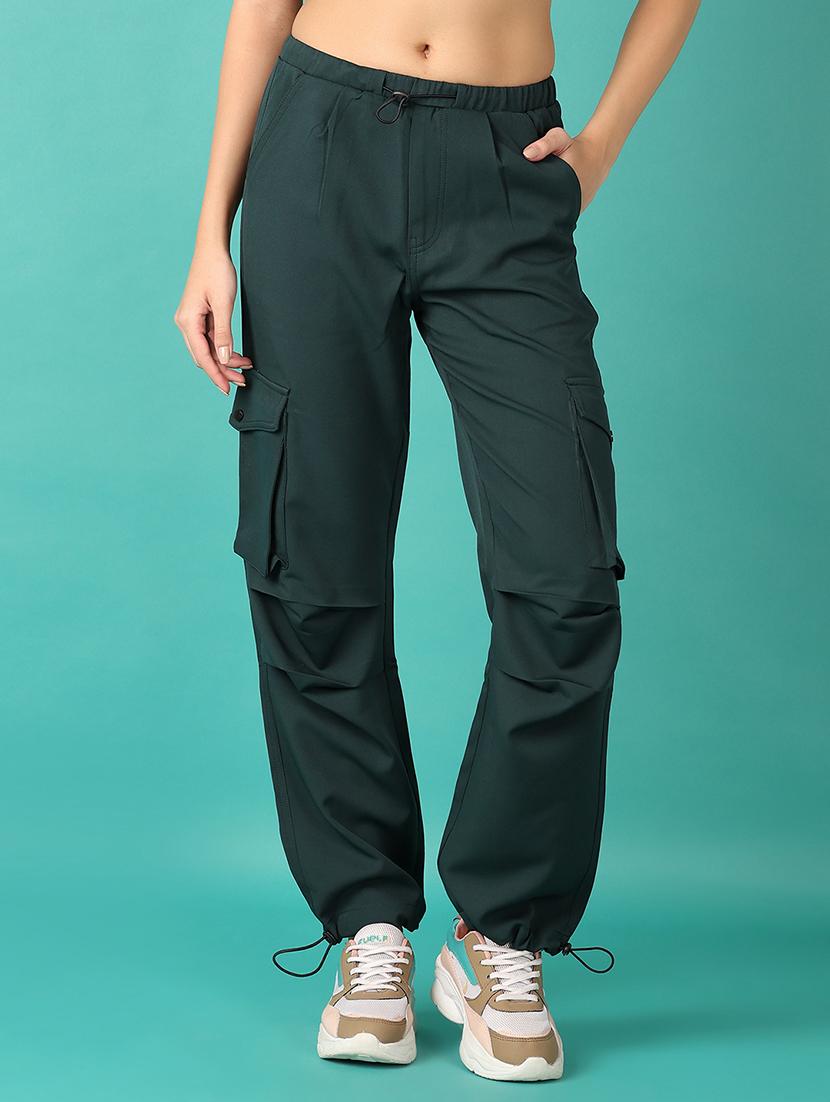 women solid mid rise cargo - 21536349 -  Zoom Image - 0