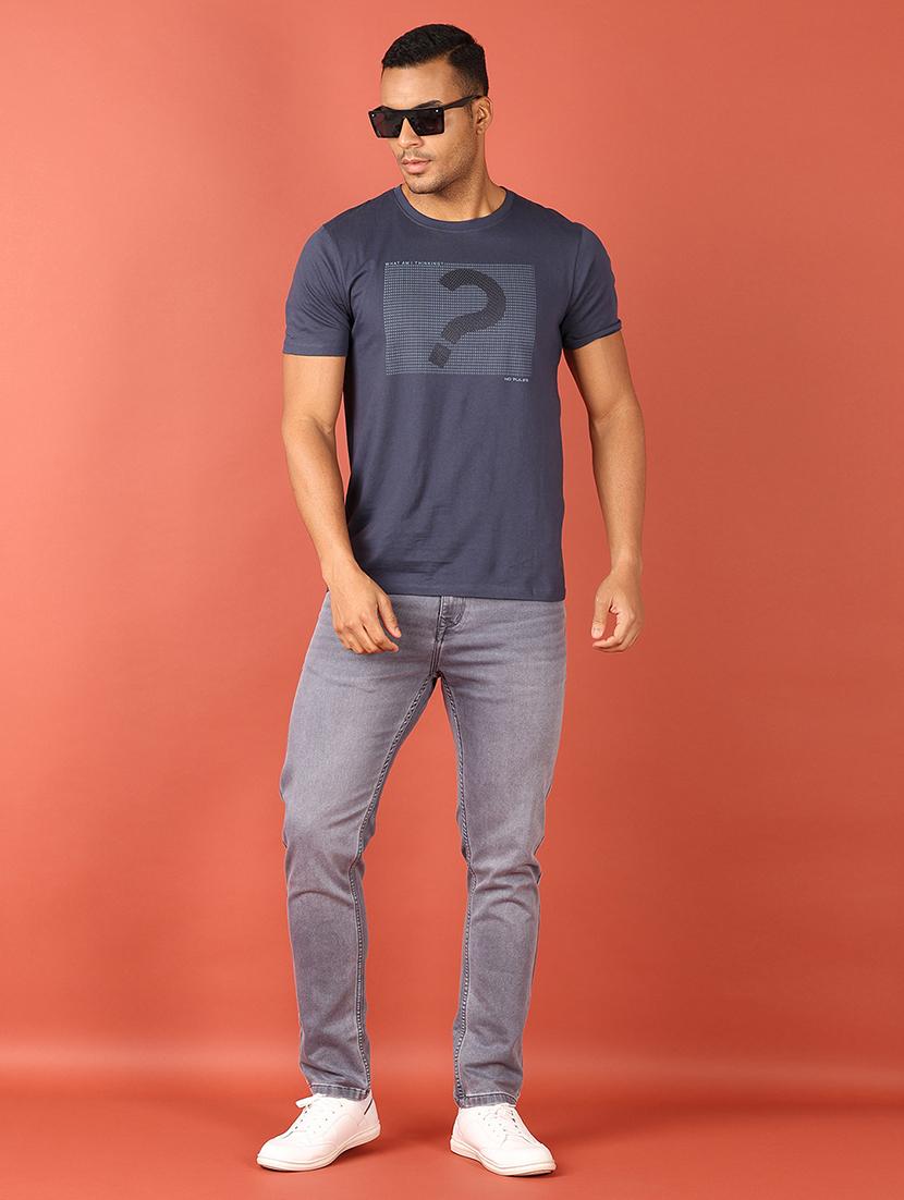 men round neck front printed t-shirt - 21536466 - Standard Image - 3