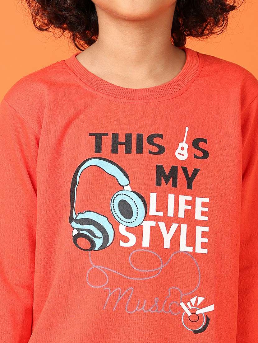 boys front print long sleeve sweatshirt - 21536576 -  Standard Image - 5