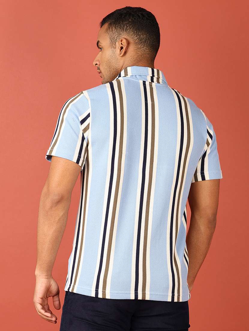 men striped short sleeve casual shirt - 21536589 -  Standard Image - 3