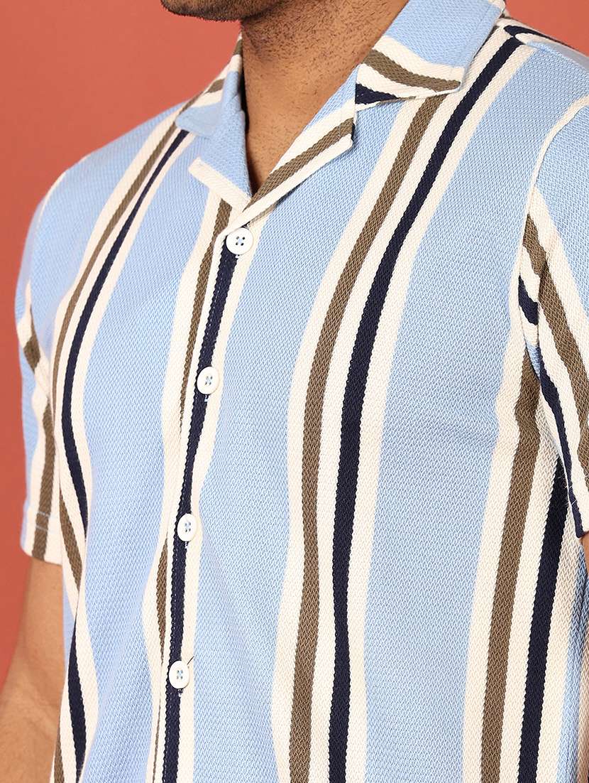 men striped short sleeve casual shirt - 21536589 -  Standard Image - 5