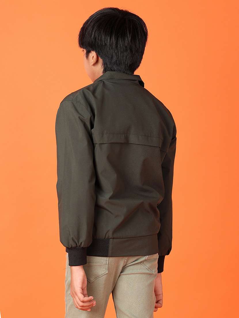boys solid long sleeve regular jacket - 21536621 -  Standard Image - 3
