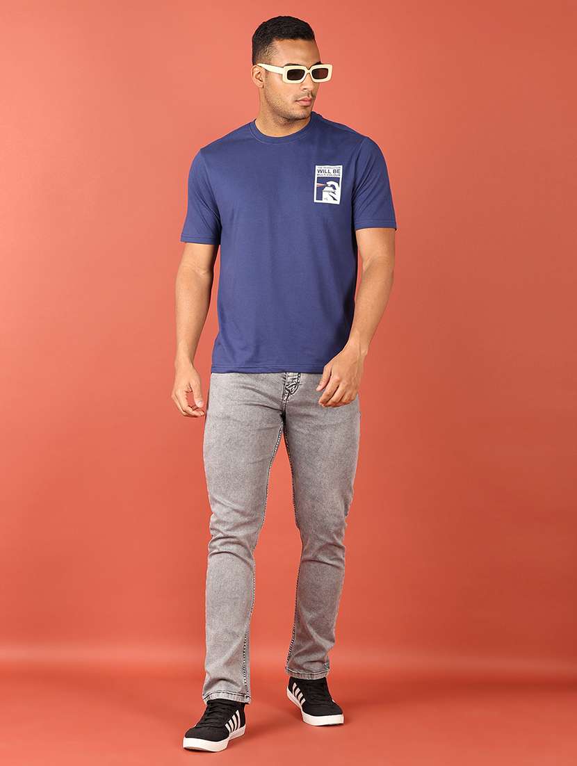 Men Round Neck Front & Back Print T-shirt - 21536624 -  Standard Image - 3