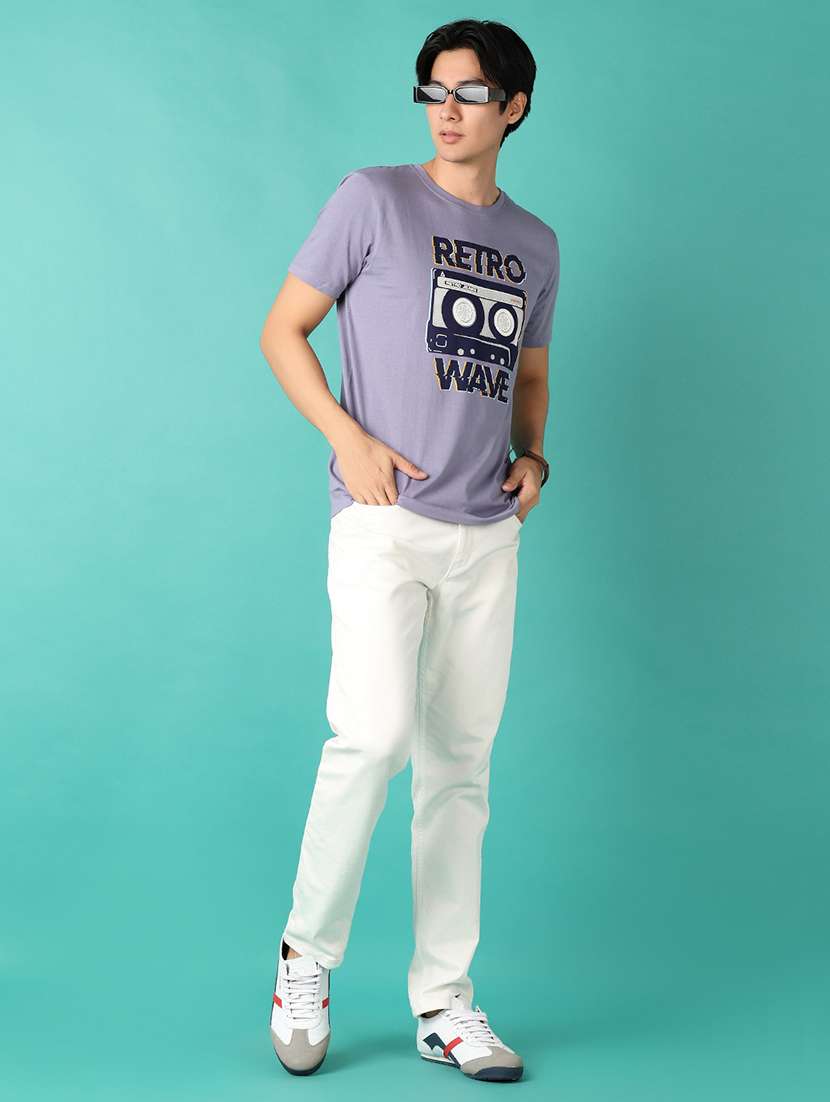 men front print short sleeve t-shirt - 21536665 -  Standard Image - 3