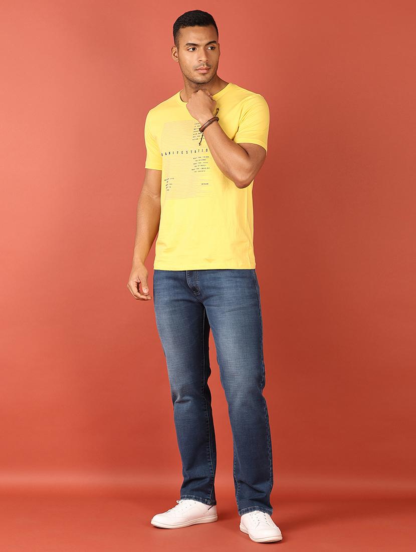 men front print round neck t-shirt - 21536695 - Standard Image - 3