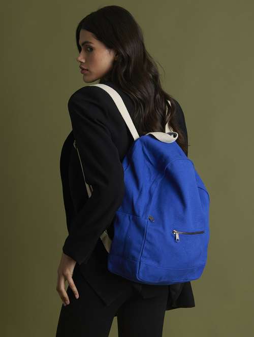 blue regular backpack