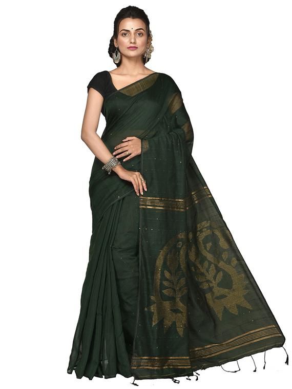 women self design handloom saree