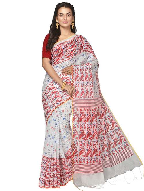 women self design jamdani saree - 21536917 -  Standard Image - 0