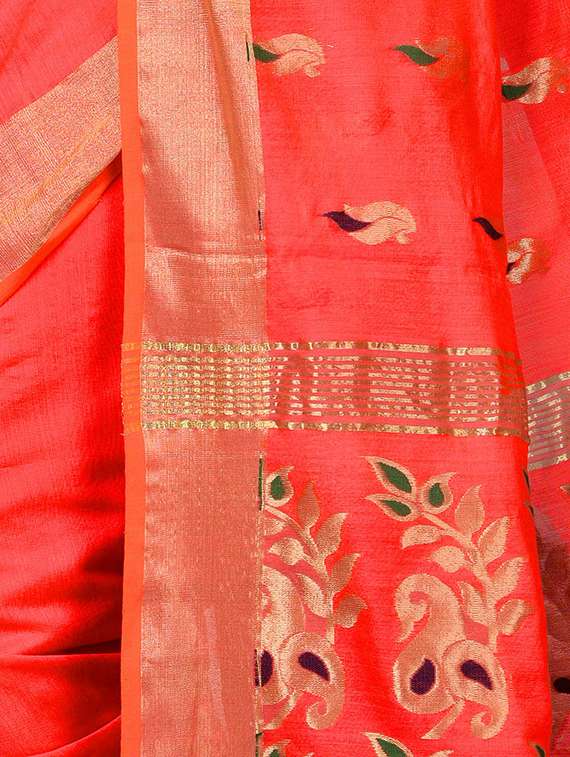 women self design chanderi saree - 21536925 -  Standard Image - 3