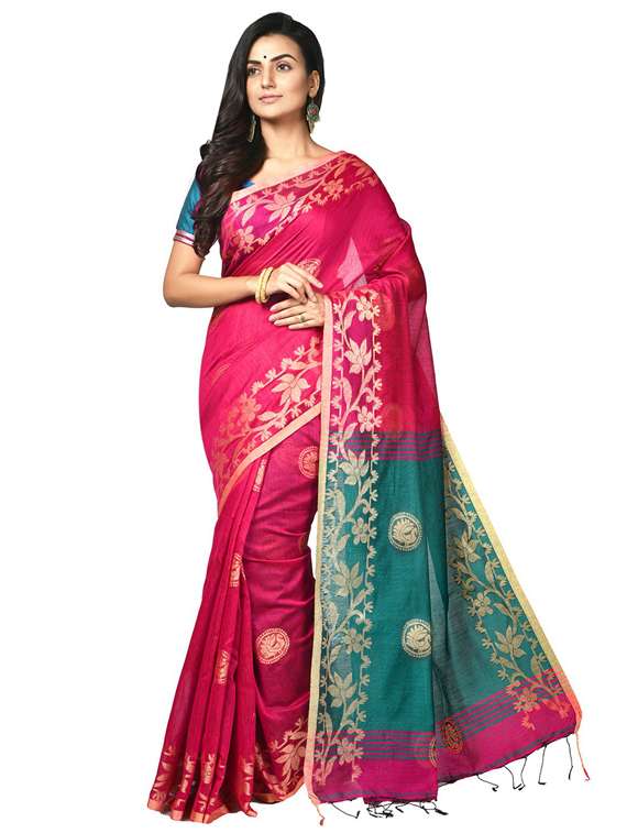 women self design handloom saree