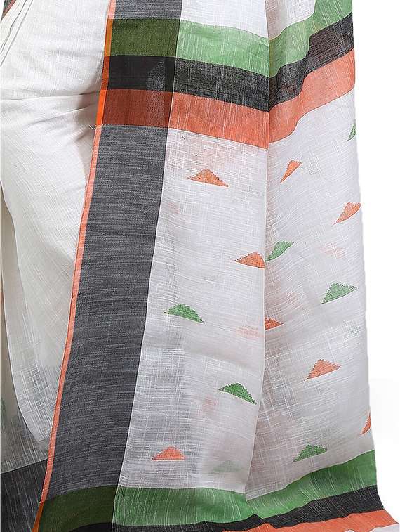 women geometric handloom saree - 21536972 -  Standard Image - 3