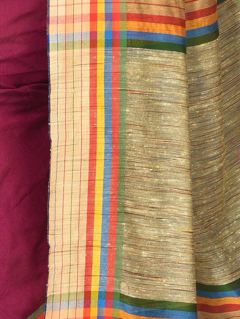 women solid handloom saree - 21537083 - Standard Image - 3
