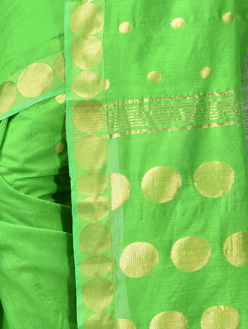 women green handloom saree - 21537144 - Standard Image - 3