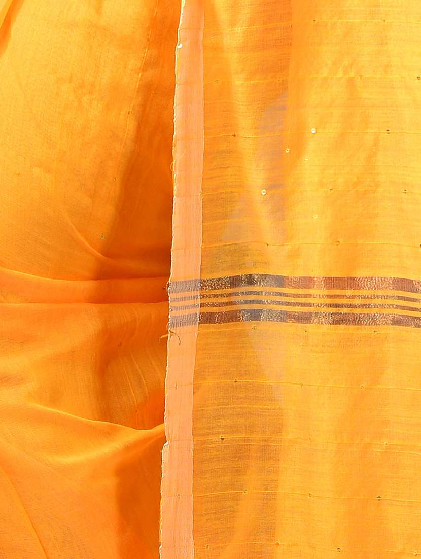 women yellow handloom saree - 21537156 -  Standard Image - 3