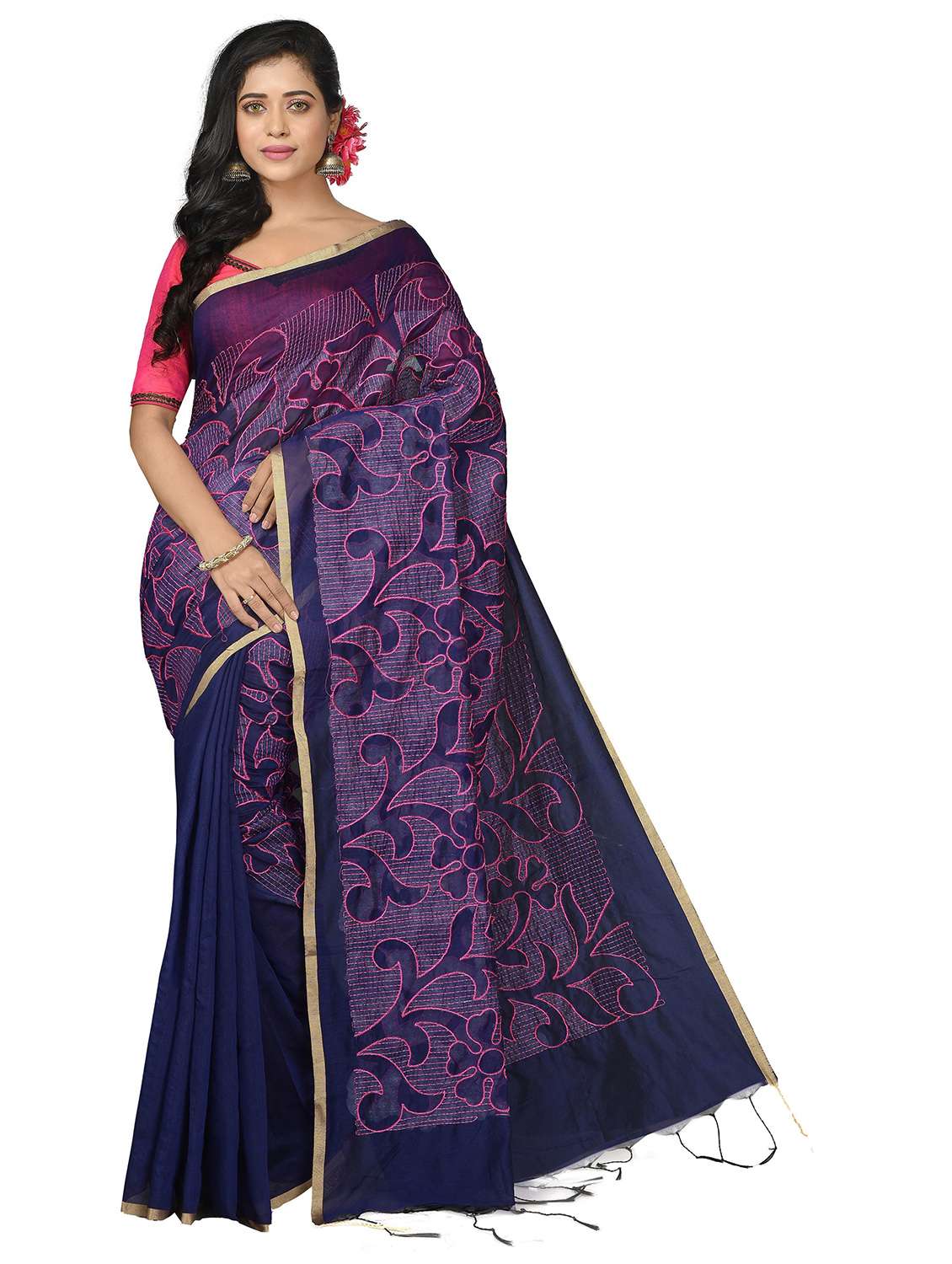 women self design handloom saree - 21537178 - Zoom Image - 0