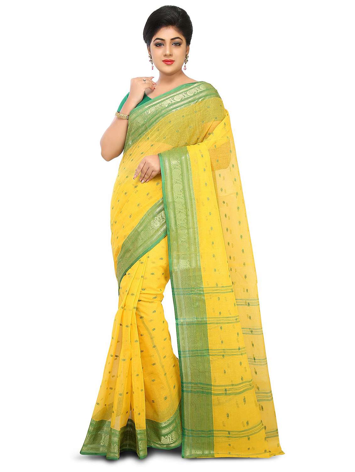women self design tant saree