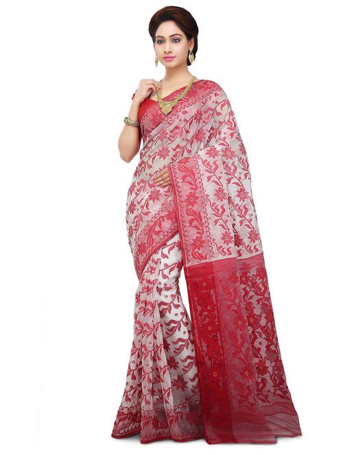 women self design jamdani saree - 21537240 -  Standard Image - 0