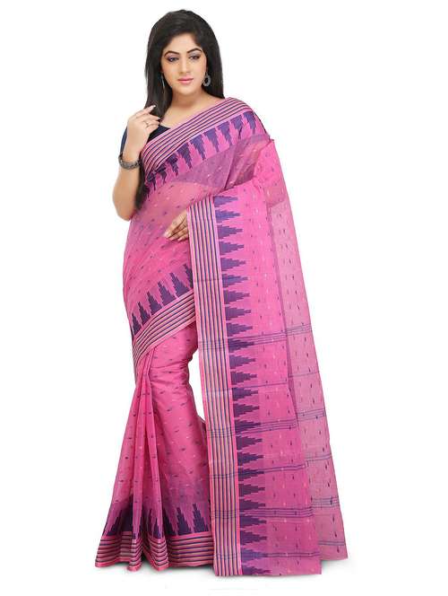 women self design tant saree - 21537258 -  Standard Image - 0