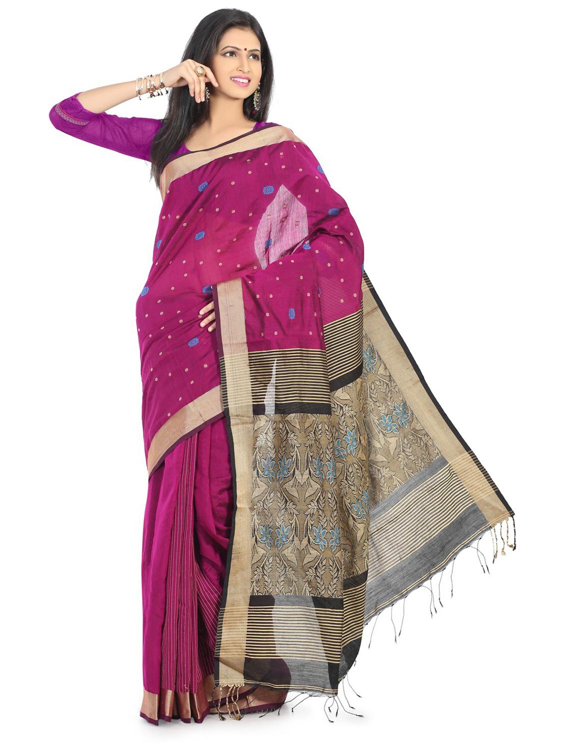women self design chanderi saree - 21537289 - Zoom Image - 0